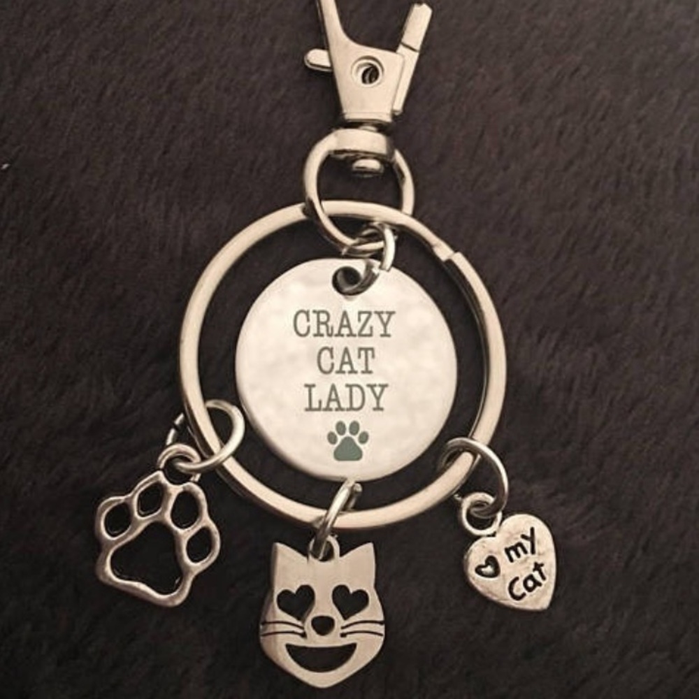 “ Crazy cat lady “  new keychain.